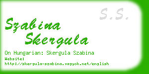 szabina skergula business card